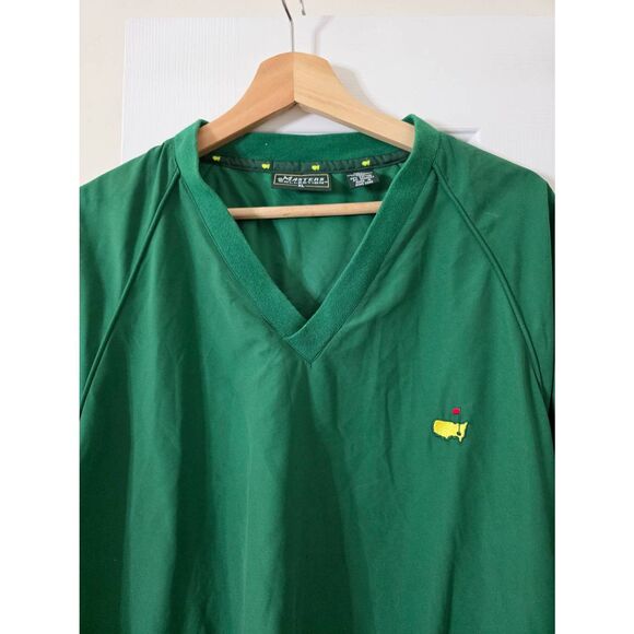 Vintage Masters Collection Pullover Mens XL Green Windbreaker V Neck Golf - Picture 4 of 8